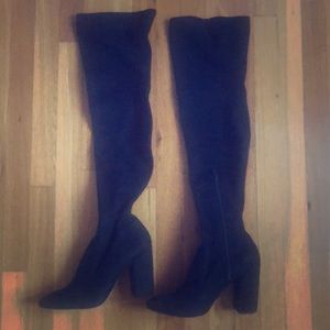 Black Thigh High Boots